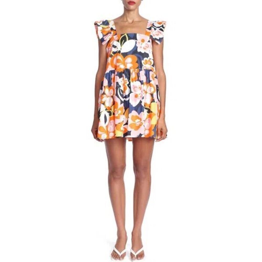 Corey Lynn Calter Jules Mini Dress in Butterfly Flower Print Size S